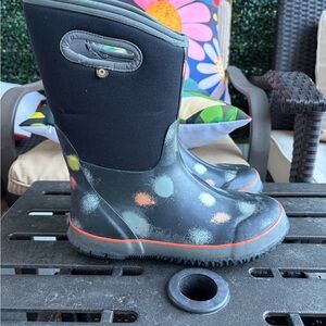 Sz 6 youth Bogs winter boots good to -30 rain snow ❄️ Polka Dot Kids girls Boots
